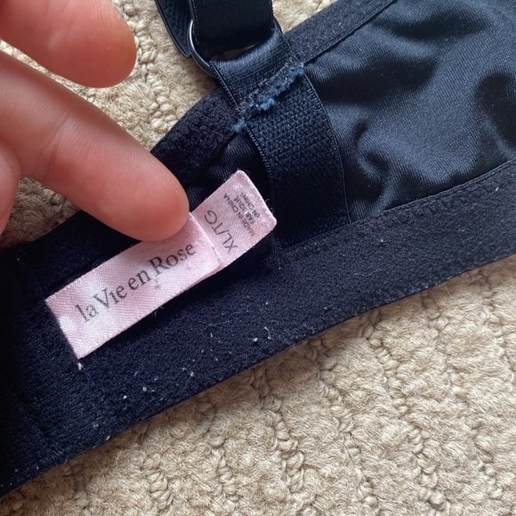 La Vie En Rose Bralette, XL, Black - Picture 9 of 12